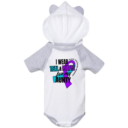 

Inktastic Suicide Prevention I Wear Teal and Purple for My Aunty Gift Baby Boy or Baby Girl Bodysuit