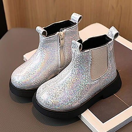 

JIKNTTR Toddler Girls Boots Kids Fashion Lightweight Ankle Boot Shoes Fashion Mesh Lace Boots Non Breathable Boots Trendy Boots for Little Kids