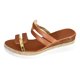 thumbnail image 1 of Bmisegm Ladies Summer Casual Solid Bright Colour Printed Soft Leather Woven Bottom Thick Bottom Slope Heel Large Size Sandals Slippers Womens Sandals Summer Coffee 8.5, 1 of 9