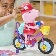 Peppa Pig Ready, Pedal, Go Peppa 8-Inch Peppa Pig Figure and Bicycle Playset, Birthday Gifts, Ages 3+
