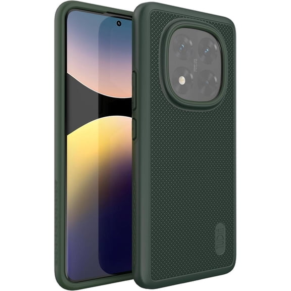 TUDIA MergeGrp for Xiaomi Redmi Note 14 Pro Plus 5G Case (2025) Dual Layer Shockproof Protective Cover, Pine Green