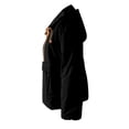 thumbnail image 4 of Womens Crew Neck Pullover Puffer Jacket Long Sleeve Loose Jackets Half Zip Hooded Down Coat With Drawstring Pockets, 4 of 5