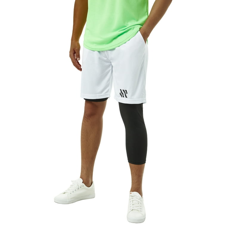 Men Leggings Base Layer Skinny Compression Sports Shorts Gym