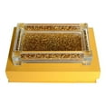 thumbnail image 1 of Amazing Rugs TRSG1120 Ambrose Exquisite Small Glass Tray in Gift Box, Gold, 1 of 1