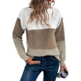 thumbnail image 4 of Women's Striped Sweater Boat Neck Knitted Sweater Casual Long Sleeve Pullover Fashion Sweater Top, 4 of 9