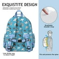 thumbnail image 4 of Artistic Dog Print Students Backpack Watercolor Puppy Pattern with Abstract Elements for School, 4 of 6
