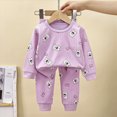 thumbnail image 2 of Gerichy Toddlers Baby Boys Girls' 2-Piece Snug-Fit Cotton Pajama Set Homewear 6 9 12 18 24 Months 2T 3T Loungewear Long Sleeve Pjs, 2 of 6