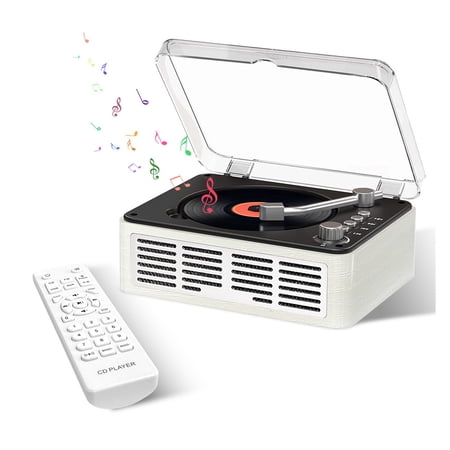 High-End Retro Bluetooth CD Player Disc Music Player Stylish Audio System for Home Use ,Multi-Functional