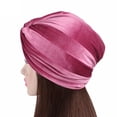 thumbnail image 4 of Visland Women Stretchy No Brim Cross Twist Pleated Hair Wrap Turban Hat Indian Hat Muslim Hat Headwear, 4 of 6