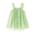 thumbnail image 1 of MEZZALL Robe de Fête à Manches Volantes pour Filles, Robe de Danse Classique, Verte, 5-6 Ans, 1 of 4