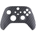 thumbnail image 6 of eXtremeRate Replacement Shell Black Silver Carbon Fiber Front Housing Cover for Xbox Core Controller, 6 of 8