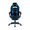 PU|Black and blue, variant on Gaming Chair,Computer Chair with Footrest and Lumbar Support,Computer Game Desk Chair with 360°-Swivel Seat and Headrest for Office or Gaming PU Leather Recliner