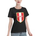 thumbnail image 2 of Peru National Football Team Hauts pour Femmes T-Shirts Tendance Chemise Basique pour Femmes Manches T-Shirt, 2 of 5
