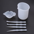 thumbnail image 3 of 4 pcs UV Resin Mixing Silicone Cup Silicone Mixing Dish and Stirrers Epoxy Resin Casting Jewelry Craft Tools, 3 of 7
