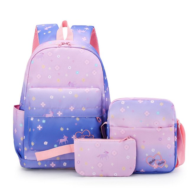 Mochilas escolares de gran capacidad para adolescentes y niñas, conjunto de mochilas escolares con estampado, bonitas bolsas para libros Fivean unisex