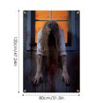 thumbnail image 3 of Halloween Decorations Window Cover, Halloween Party Decorations Spooky Window Curtain for Door Wall Display, Halloween Decor Background Accessory for Holiday Events, Seasonal Home Decoration, 3 of 6