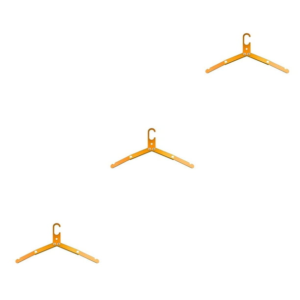 Colgador de ropa plegable Cateissary para exteriores 3 pliegues Amarillo