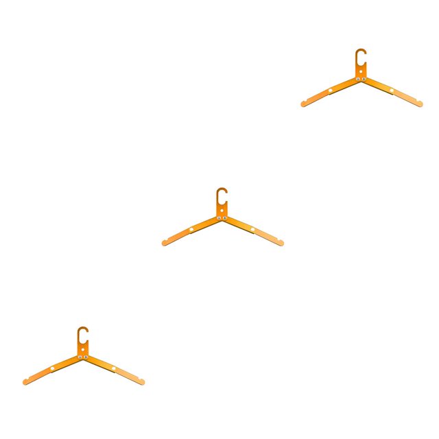 Colgador de ropa plegable Cateissary para exteriores 3 pliegues Amarillo