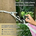 thumbnail image 4 of Wobogo Pink Gingham Love Pattern Camping Hammocks 330 lb Capacity with Tree Straps and Hanging Pockets for Outside Hiking Beach Backpack Travel, 4 of 8