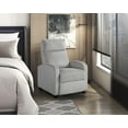 thumbnail image 3 of Lexicon Maye Corduroy Push Back Reclining Chair in Light Gray, 3 of 17