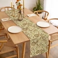 thumbnail image 3 of Beige Brown Green Table Runner - 70 Inch Long, Kitchen Dining Table Runner Dresser Scarves, Retro Botanical Abstract Art Farmhouse Decor for Coffee Tables Wedding Party Banquet, 3 of 8
