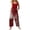 Red, variant on WTOBBY Women's Halloween Printed Cotton Jumpsuit, Sleeveless Casual Design with Loose Fit for Breathability, Perfect for Comfortable Everyday Wear,BlackL