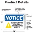 thumbnail image 2 of (2 Pack) MSDS Right to Know OSHA Notice Sign 14 Inch X 10 Inch Vinyl Label Decal Sticker Weather Resistant, UV Protected for Workplace, Business, and Construction Site, Made in the USA, 2 of 7