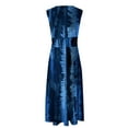 thumbnail image 5 of Viikei Women's Plus Size Maxi Dress,Women's Spring/Summer Sleeveless Color V-Neck Wrapped Chest Dress Long Dress Blue M, 5 of 5