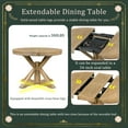 thumbnail image 6 of Harper & Bright Designs Extendable Dining Table Set for 4 Upholstered Chairs Functional Retro Style Table for Dining Room Kitchen, Natural Wood Wash, 6 of 13