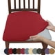 thumbnail image 1 of Nvzi Fundas de asiento impermeables para comedor, fundas protectoras elásticas, extraíbles y lavables para sillas de cocina (4 piezas, rojo), 1 of 3