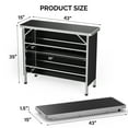 thumbnail image 5 of Ktaxon 43" Foldable Bar Table, Mobile Bar with 3-Tier Shelves & Carry Bag - Perfect for Events, Parties, Camping, Picnics, Tradeshows, and Both Outdoor/Indoor Use (Comes with Black Skirt,  Black), 5 of 10