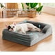 thumbnail image 4 of Cama para perro mediano  cama Para mascota transpirable e impermeable, Sofa cama perro con soporte para cabeza, funda extraible lavable y antideslizante en la parte inferior (GRIS, MEDIANA), 4 of 6
