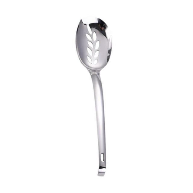 Tnarru Cuillère de Service en Acier Inoxydable, Cuillère de Table, Cuillère de Restauration avec Long Manche, pour Mariages, Réunions de Famille, Fêtes de Remise des Diplômes Fendue