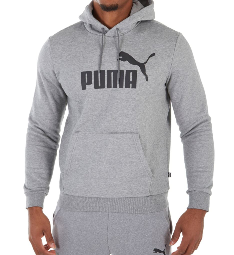 Men's Puma 851743 ESS Big Logo Pullover Hoody (Medium Grey Heather XL ...