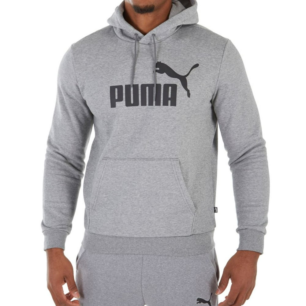 PUMA - Men's Puma 851743 ESS Big Logo Pullover Hoody (Medium Grey ...