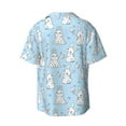 thumbnail image 2 of Xecao offers the Rabbit And Bird for Men's Casual Short-sleeved Shirt, a button-up collared shirt with a pocket, perfect for beach vacations and yacht travel in the size., 2 of 7