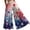 Blue, variant on 4th of July Pants for Women - Fashion Casual High Waist Loose Lightweight Wide Leg Flowy 4th of July Print - Patriotic Versatile Women's Pants,Black 2XL