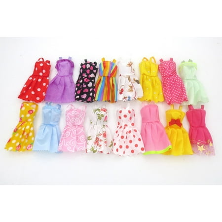 Party Outfits Fashion Party Dress Princess Gown Clothes Outfit for 11in Dolls (Style Random) Color:Short Dress height:6 Pieces/Bag ()