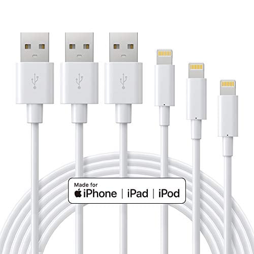 Iphone Charging Cable Mfi Certified Lightning Cable Novtech 3pack 3ft 6ft 9ft Usb Charging Cable For Iphone 13 12 11 Mini Xs Max Xr X 8 7 6 Plus Se Ipad Pro Ipod Airpods White Walmart Com