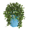 thumbnail image 1 of Plante Artificielle Stephanotis de 28 Po dans une Jardinière Turquoise, 1 of 1