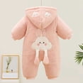 thumbnail image 5 of Goindgs Newborn Baby Girls Boys Jumpsuit Warm Jacket Romper Infant Toddler Outwear Snowsuit 1 Piece Fall Winter Outfit Z3-Pink 3-6 M, 5 of 5