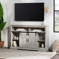 thumbnail image 2 of Woven Paths Farmhouse Barn Door TV Stand for TVs up to 60", Stone Grey, 2 of 8