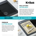 thumbnail image 6 of KRAUS Bellucci Workstation 33 in. Drop In Single Bowl Granite Kitchen Sink in Metallic Gray with Accessories, 6 of 7