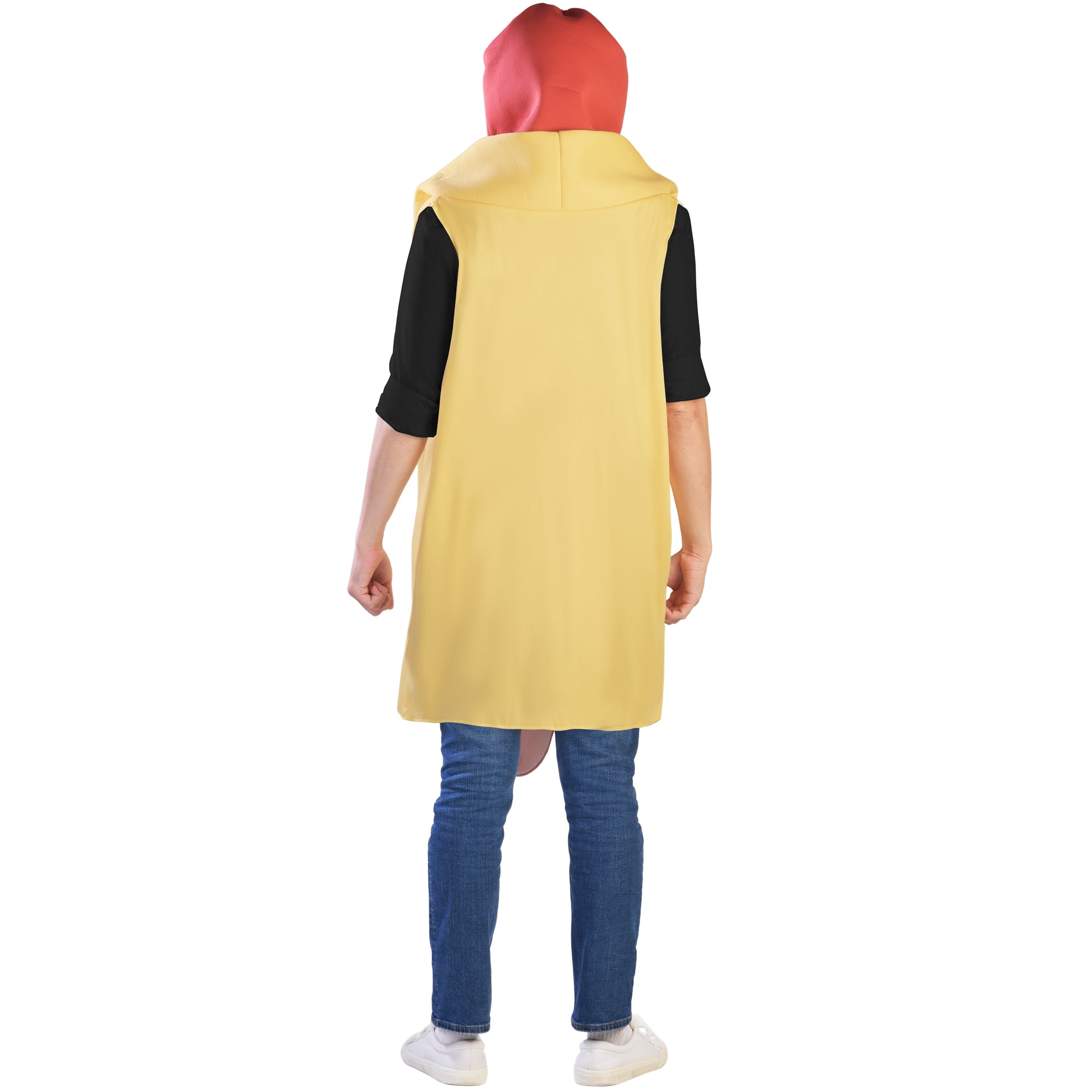 Hot Dog One Piece Halloween Costume for Adults, Adult Size S-XL (28-42), by Way to Celebrate