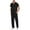 Black, variant on WMTBSRSW Scrubs for Men 2 Piece Medical Uniform Set with V-Neck Top & Jogger with Multi Pockets Summer Medical Scrubs Men's Hosptial Workwear