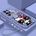 thumbnail image 1 of Sanrio Hello Kitty Cartoon Liquid Left Rope For Samsung Galaxy S24 S23 S22 S21 S20 FE S10 Ultra Plus Lite 5G Cover Funda Gift Festivals, 1 of 6