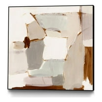 Giant Art Canvas  30x30 Mint Chip I Framed in White