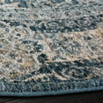 thumbnail image 3 of SAFAVIEH Valencia Maria Oriental Polyester Area Rug, Blue/Beige, 6'4" x 6'4" Round, 3 of 8