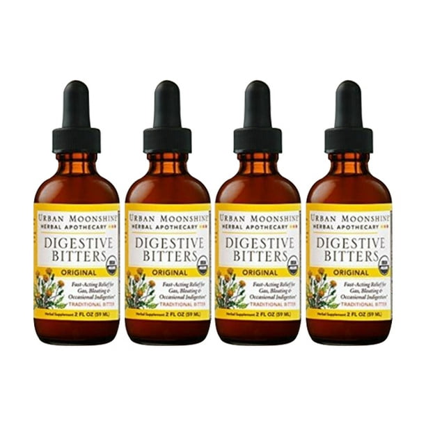 Urban Moonshine Original Digestive Bitters, Herbal Supplement ( 4 Pack )