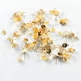 thumbnail image 3 of Abbracc 100pc 10mm Flat Pad Stud Ear Post Peg Pin w Hoop DIY Making Jewelry Findings KC gold, 3 of 9